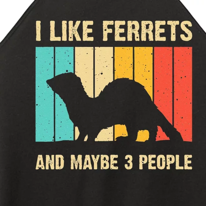 Funny Ferret Design For Men Women Ferret Lover Introvert Women’s Perfect Tri Rocker Tank