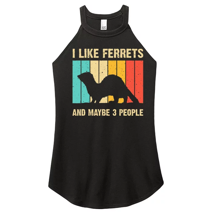 Funny Ferret Design For Men Women Ferret Lover Introvert Women’s Perfect Tri Rocker Tank