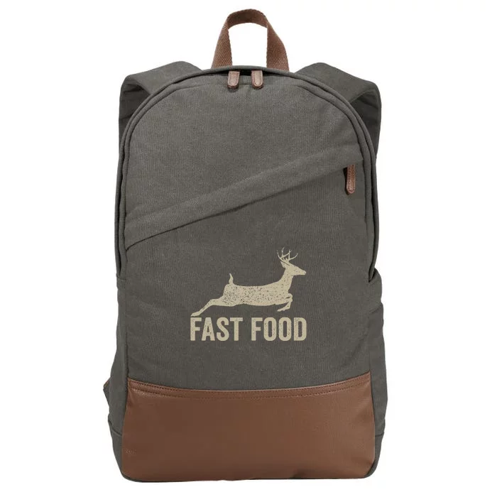 Fast Food Deer Hunter Hunting Cotton Canvas Backpack