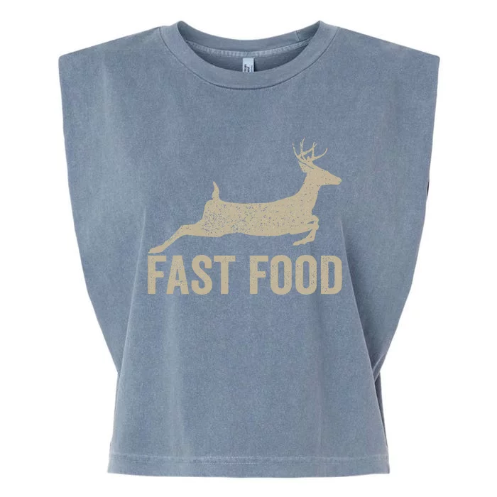 Fast Food Deer Hunter Hunting Garment-Dyed Women's Muscle Tee