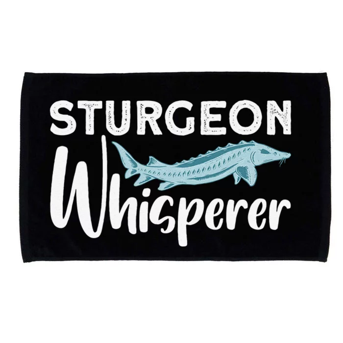 Funny Fishing Design Women Sturgeon Fishing Lovers Microfiber Hand Towel