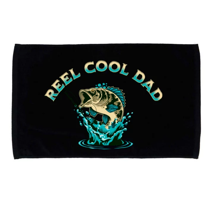 Funny Fathers Day Daddy Dad Joke Pun Reel Cool Dad Gift Microfiber Hand Towel