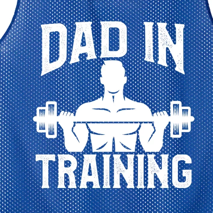 First Fathers Day Dad In Training Funny Workout Gym Gift Mesh Reversible Basketball Jersey Tank