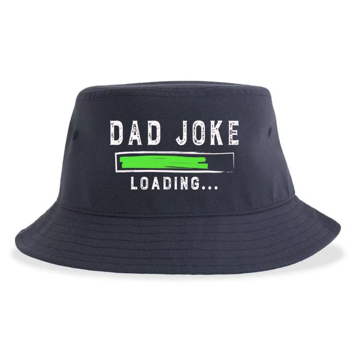 Funny Father's Day Gift Father Present Dad Joke Loading Sustainable Bucket Hat