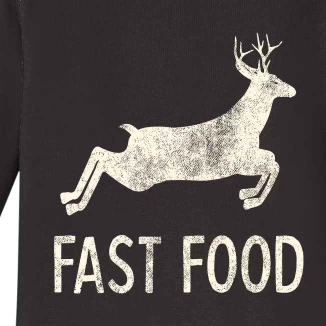 Fast Food Deer Rude Offensive Gifts For Hunters Baby Long Sleeve Bodysuit