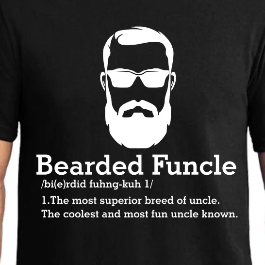 Funny Funcle Definition, Bearded Funcle Tee , Funcle , Beard Lover , Fun Uncle Pajama Set