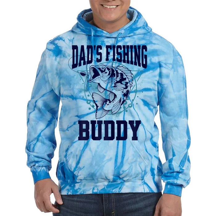 Funny Fishing DadS Fishing Buddy Outdoors Tie Dye Hoodie