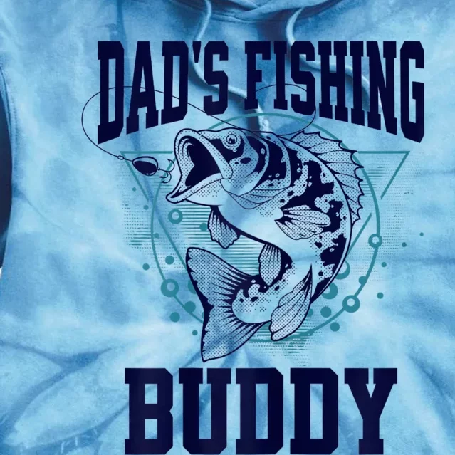 Funny Fishing DadS Fishing Buddy Outdoors Tie Dye Hoodie