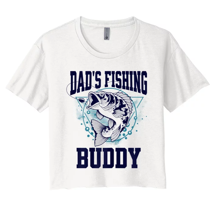 Funny Fishing DadS Fishing Buddy Outdoors Women's Crop Top Tee