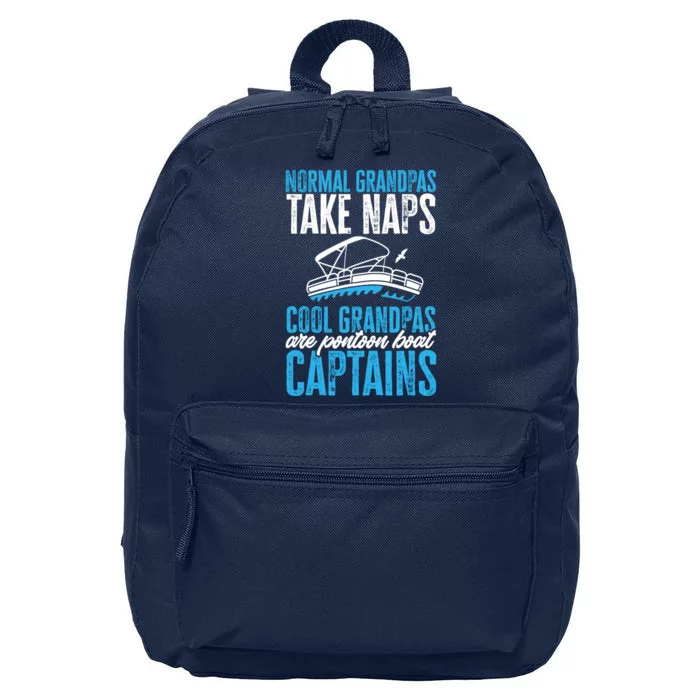 Funny FatherS Day Cool Grandpas Are Pontoon Boat Captains 16 in Basic Backpack