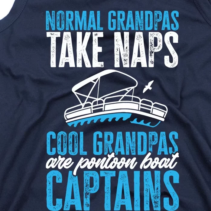 Funny FatherS Day Cool Grandpas Are Pontoon Boat Captains Tank Top