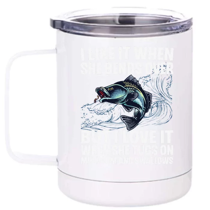 Funny Fishing Design For Fishing Fish Fisherman Gift Front & Back 12oz Stainless Steel Tumbler Cup