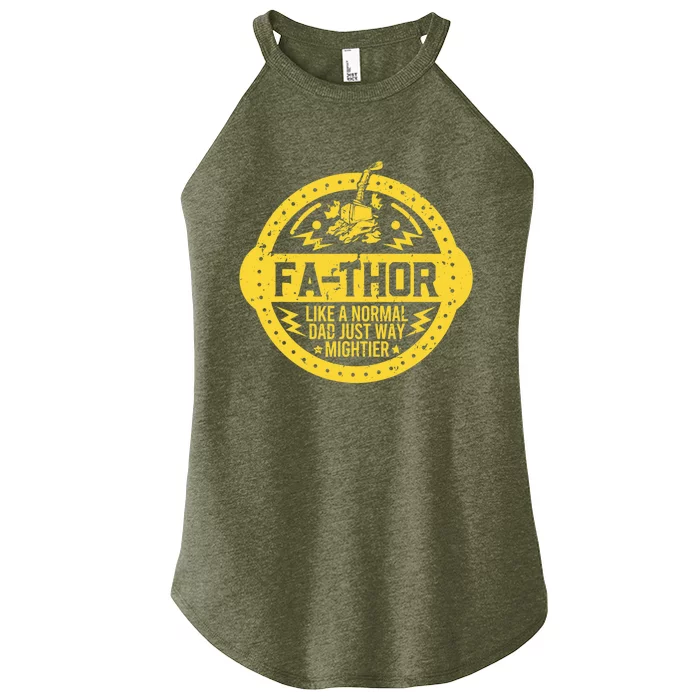 Fa-Thor - fathers day fathers day gift dad father Women’s Perfect Tri Rocker Tank