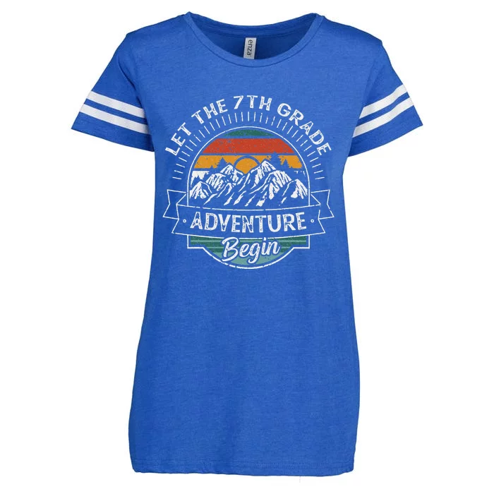 Funny First Day Of School Let The 7th Grade Adventure Begin Enza Ladies Jersey Football T-Shirt