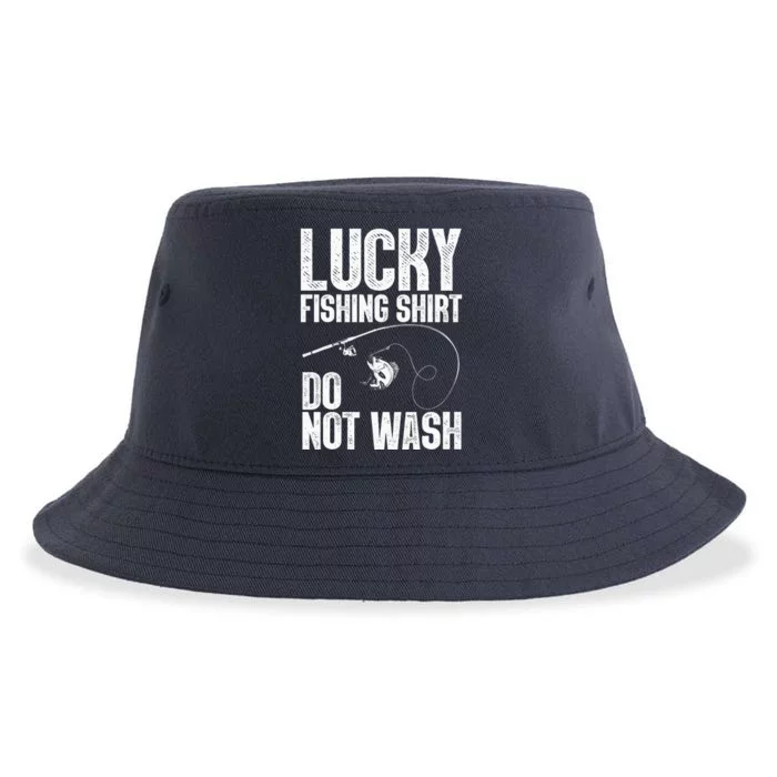 Funny Fishing Design For Fisherman Fishing Sustainable Bucket Hat