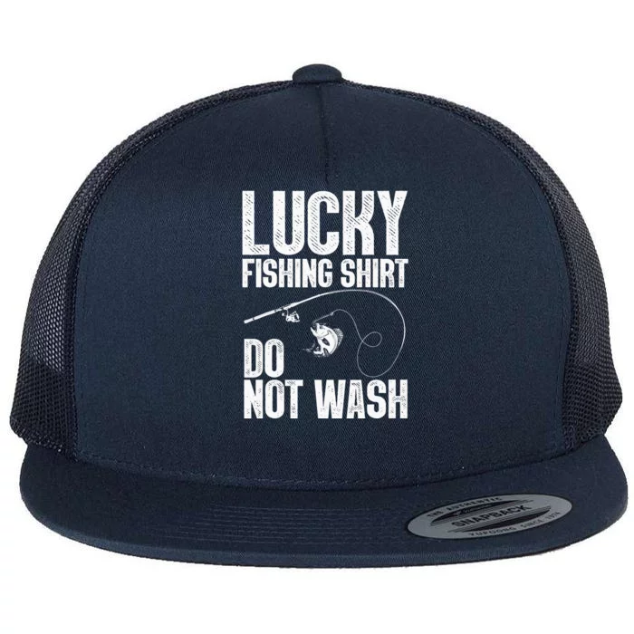Funny Fishing Design For Fisherman Fishing Flat Bill Trucker Hat