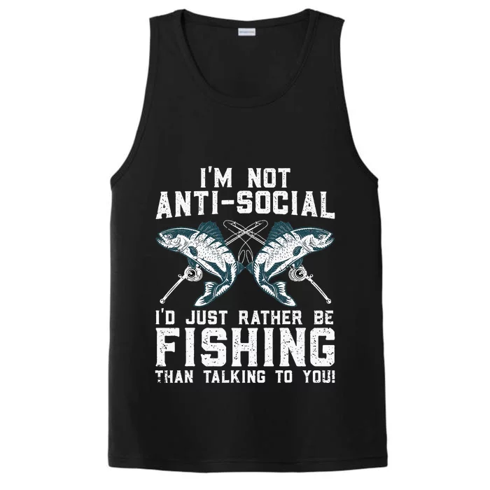 Funny Fishing Design For Fisherman Fishing Lover Performance Tank