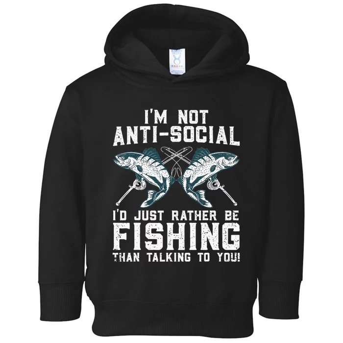 Funny Fishing Design For Fisherman Fishing Lover Toddler Hoodie