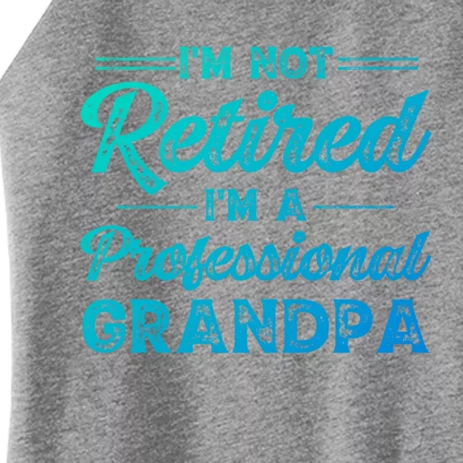 Funny Fathers Day Retired Grandpa Great Gift Women’s Perfect Tri Rocker Tank