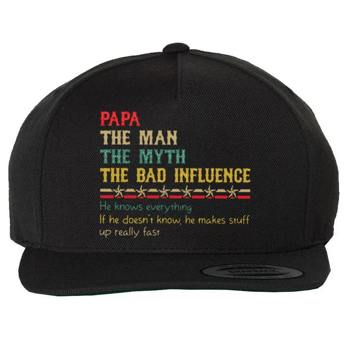 Father FatherS Day Best Dad Ever Wool Snapback Cap