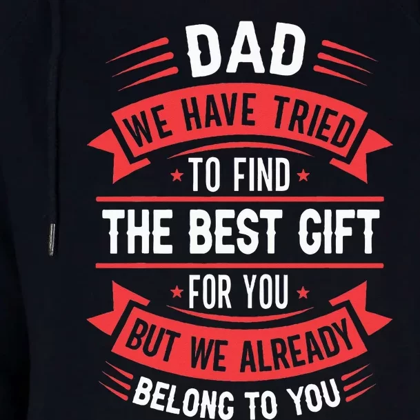 Funny Fathers Day From Daughter Son Wife Womens Funnel Neck Pullover Hood