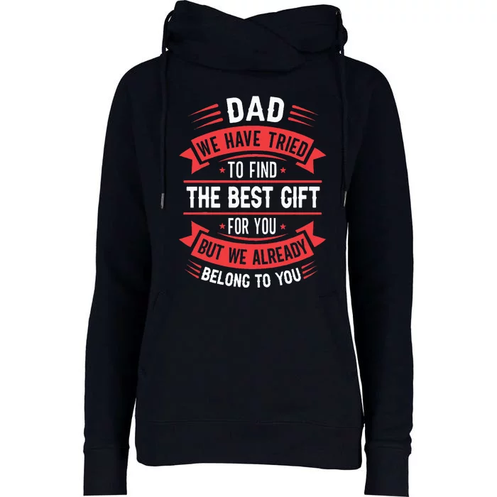 Funny Fathers Day From Daughter Son Wife Womens Funnel Neck Pullover Hood