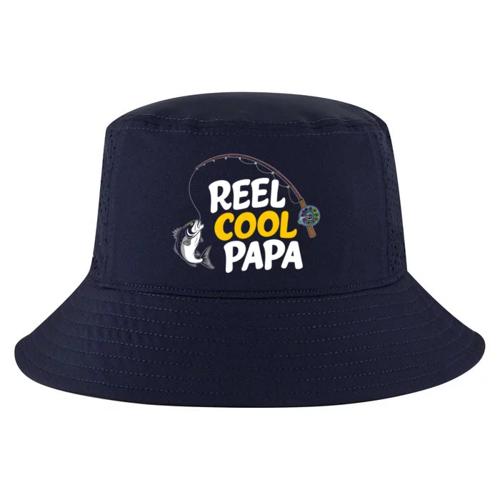 Funny FatherS Day Fish Reel Cool Fisher Papa Fishing Dad Meaningful Gift Cool Comfort Performance Bucket Hat