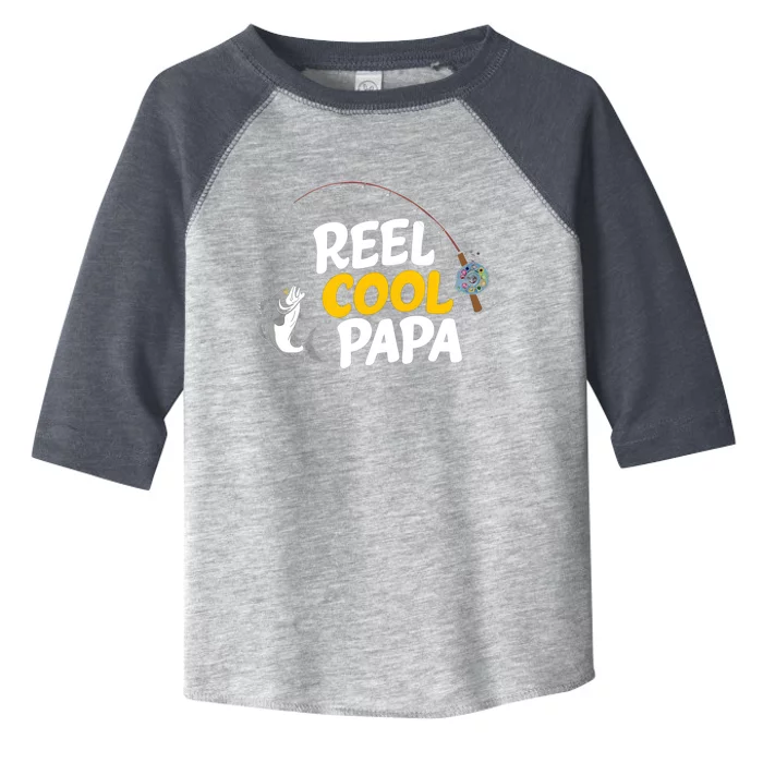 Funny FatherS Day Fish Reel Cool Fisher Papa Fishing Dad Meaningful Gift Toddler Fine Jersey T-Shirt