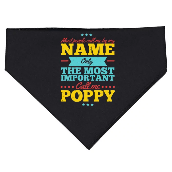 Funny Fathers Day For Poppy Men From Daughter & Son USA-Made Doggie Bandana