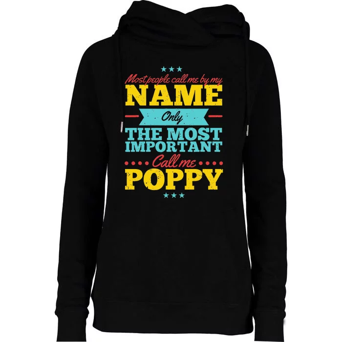 Funny Fathers Day For Poppy Men From Daughter & Son Womens Funnel Neck Pullover Hood