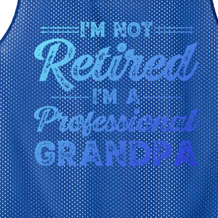 Funny Fathers Day Retired Grandpa Great Gift Mesh Reversible Basketball Jersey Tank