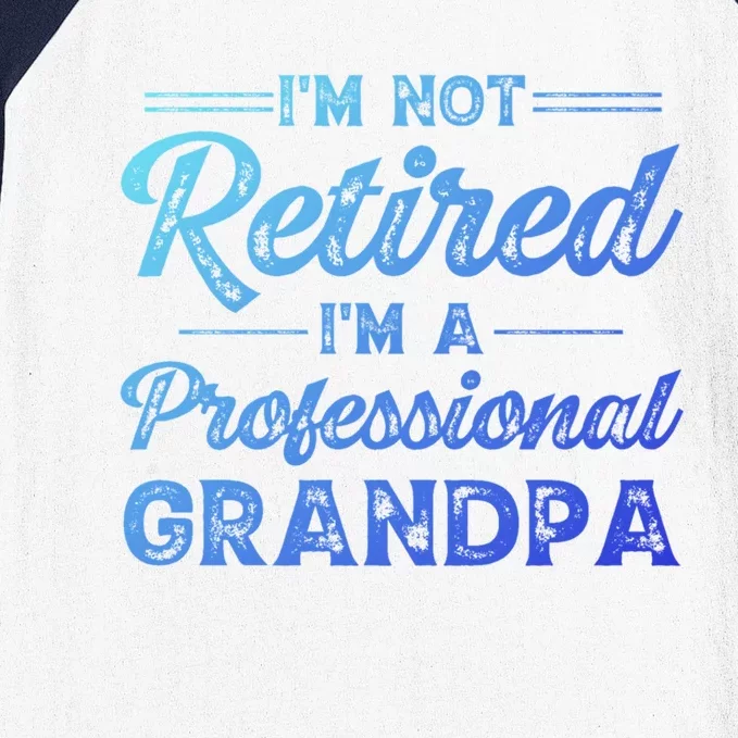 Funny Fathers Day Retired Grandpa Great Gift Baseball Sleeve Shirt