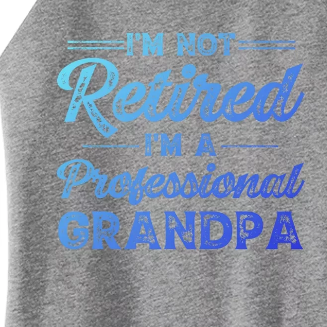 Funny Fathers Day Retired Grandpa Great Gift Women’s Perfect Tri Rocker Tank