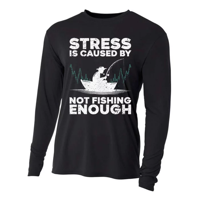 Funny Fishing Design For  Bass Fly Fishing Lovers Cooling Performance Long Sleeve Crew