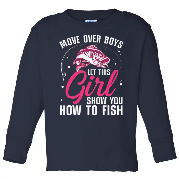 Funny Fishing Design Fisherman Fishing Lover Toddler Long Sleeve Shirt