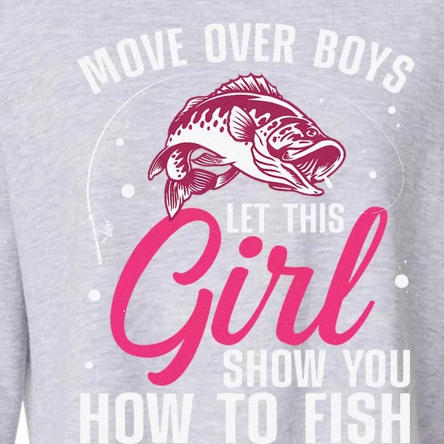 Funny Fishing Design Fisherman Fishing Lover Cropped Pullover Crew