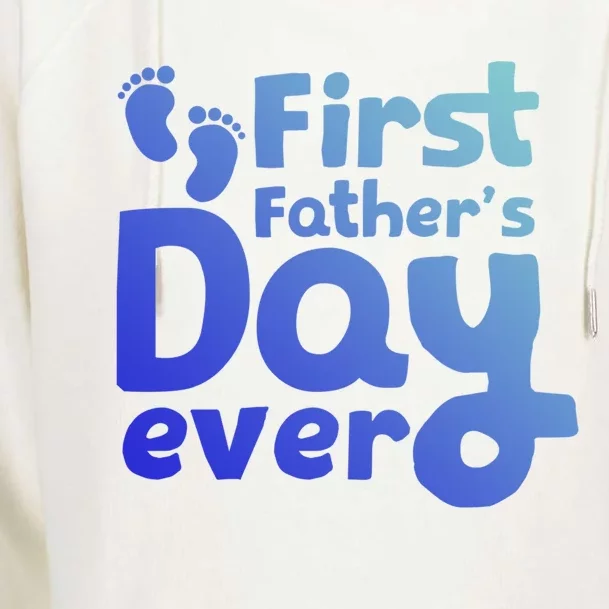 First Fathers Day Ever Proud Family Dad Cute Gift Womens Funnel Neck Pullover Hood