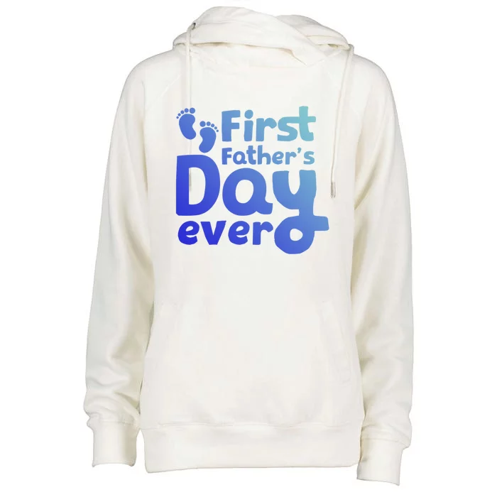 First Fathers Day Ever Proud Family Dad Cute Gift Womens Funnel Neck Pullover Hood