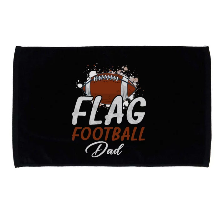 Flag Football Dad Proud Dad Of Ballers Fathers Day Microfiber Hand Towel