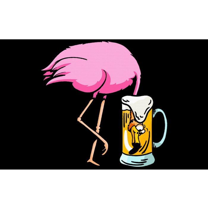 Funny Flamingo Drinking Beer Party Beer Drinker Bumper Sticker