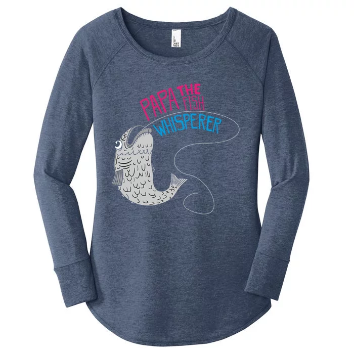 Funny Fishing Dad Papa The Fish Whisperer Gift Women's Perfect Tri Tunic Long Sleeve Shirt