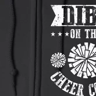 Funny Football Dibs On The Cheer Coach Pom Poms Full Zip Hoodie