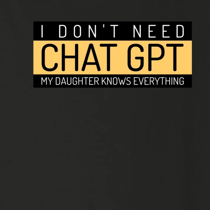 Funny Fathers Day Nerd Gift From Daughter To Dad Chat GPT Toddler Long Sleeve Shirt