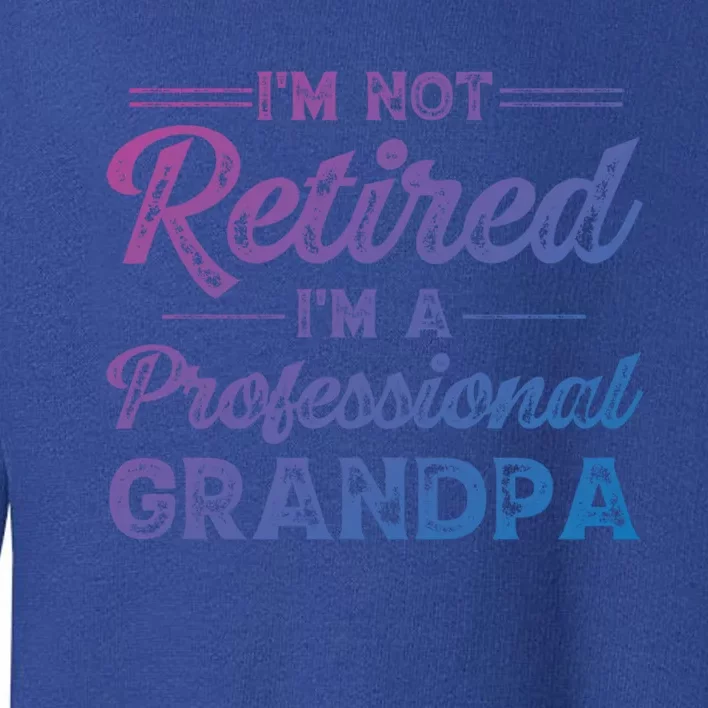 Funny Fathers Day Retired Grandpa Great Gift Toddler Sweatshirt