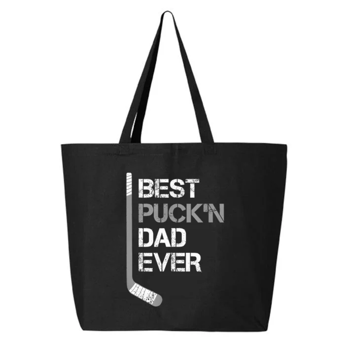 Funny Fathers Day Hockey Dad Best Puckn Dad Ever 25L Jumbo Tote