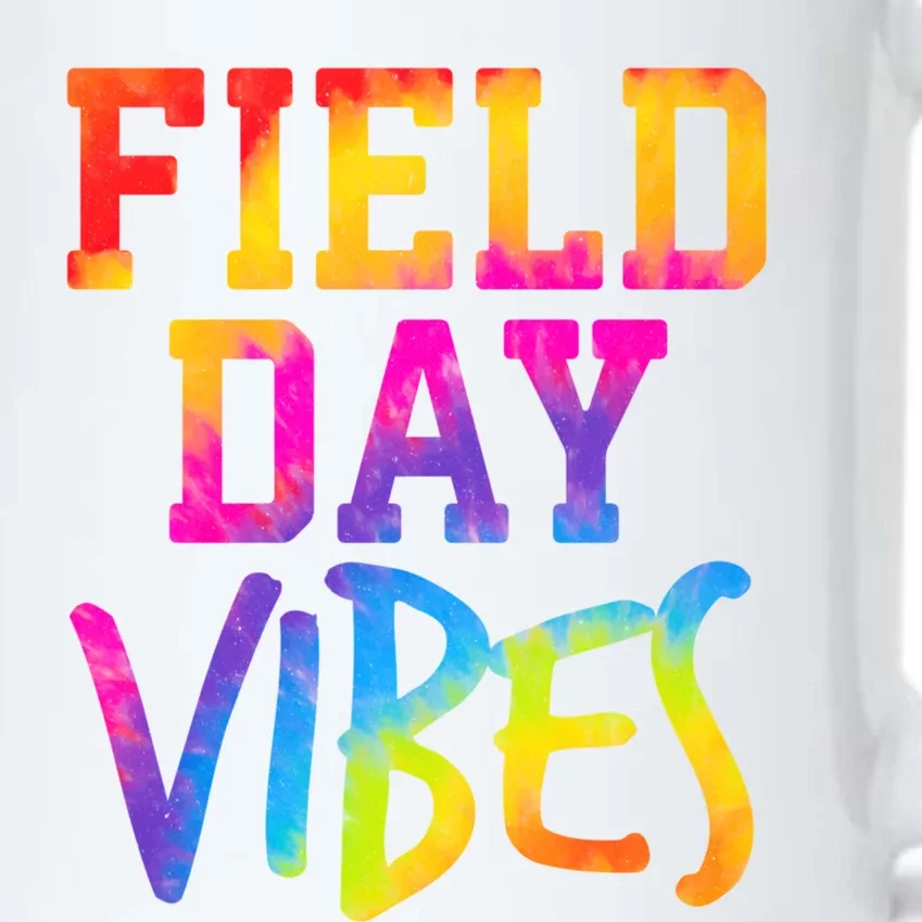 Funny Field Day Vibes Teacher Appreciation Tie Dye Gift Black Color Changing Mug