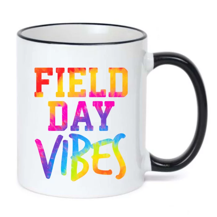 Funny Field Day Vibes Teacher Appreciation Tie Dye Gift Black Color Changing Mug