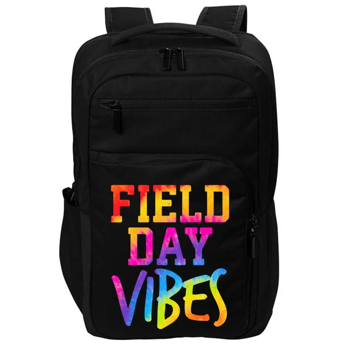 Funny Field Day Vibes Teacher Appreciation Tie Dye Gift Impact Tech Backpack