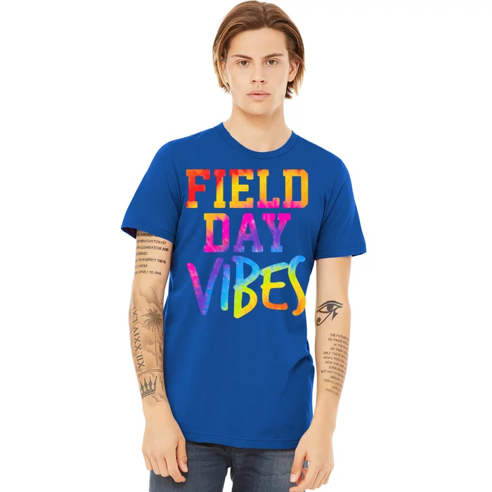 Funny Field Day Vibes Teacher Appreciation Tie Dye Gift Premium T-Shirt