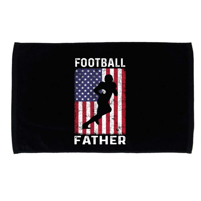 Football Father Dad Usa Flag 4th Of July Meaningful Gift Microfiber Hand Towel